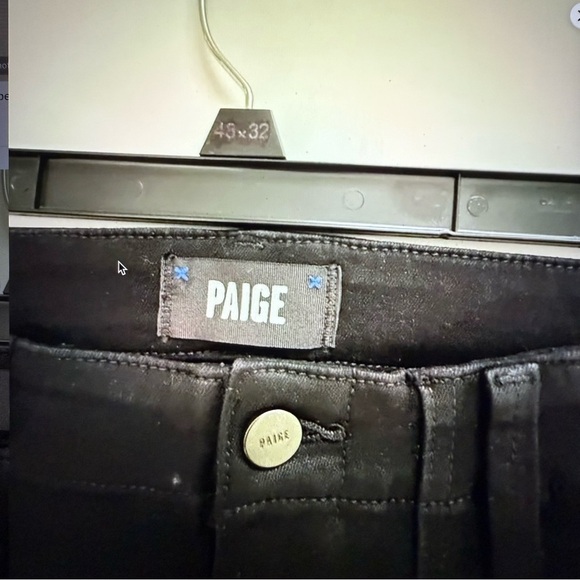 Paige Mayslie Luxe coated jogger shimmer dressy size 27 - Picture 5 of 9